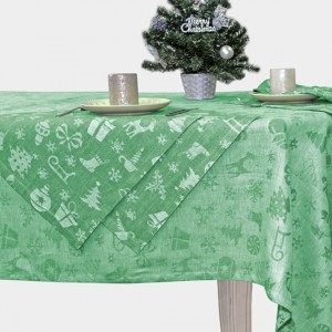 Комплект столовый изо льна «Новогодняя сказка»